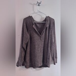 Cozy light brown Long Sleeve Top